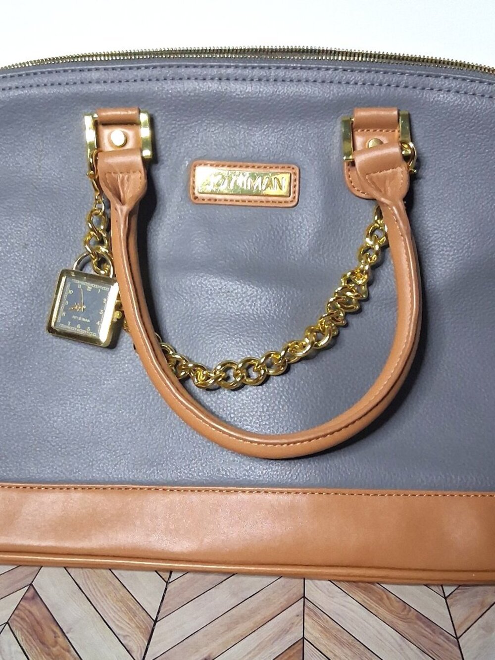 Joy & Iman Grey Purse with Matching Watch – Used